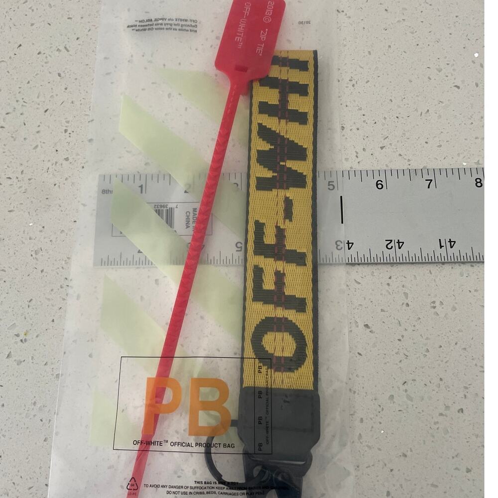 Off-White Industrial Lanyard Taxi Yellow Black & New Red Zip Tie Ships Same Day